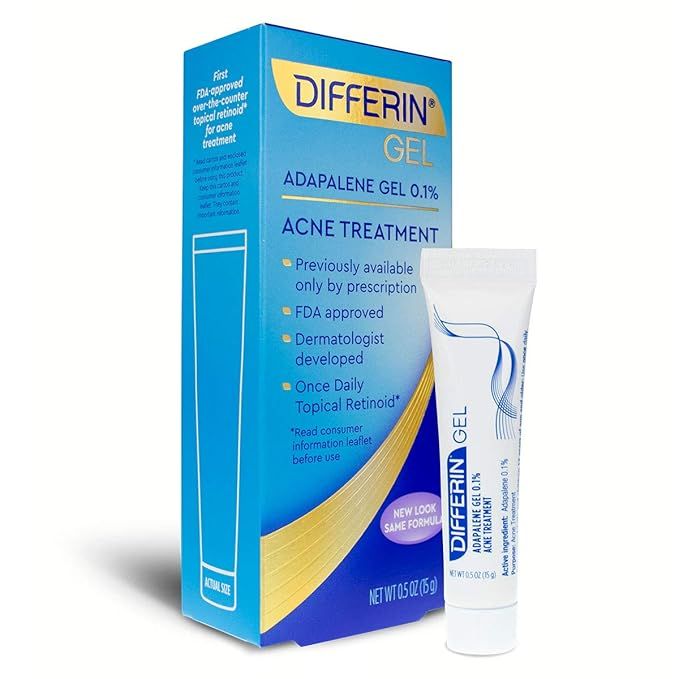 Differin Adapalene Gel 0.1% Acne Treatment, 15g, 30 Day Supply, 0.5 Ounce | Amazon (US)