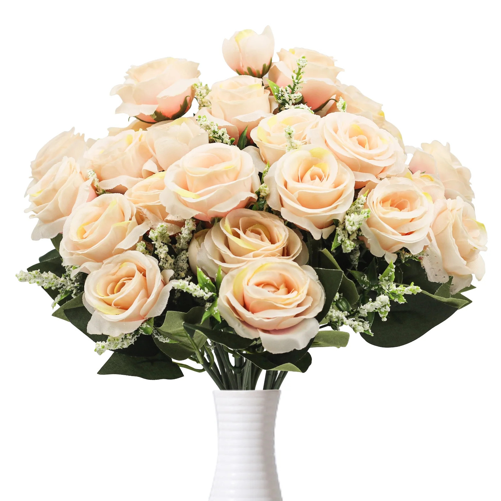 5 Bunches Roses Artificial Flowers, Fake Roses Silk Hydrangea Flower Bouquet, for Wedding Party T... | Walmart (US)