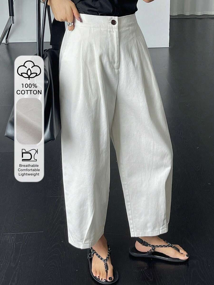 DAZY Women's Solid Color Loose Casual Pants With Pockets | SHEIN