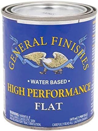 General Finishes High Performance Water Based Topcoat, 1 Pint, Flat - Water Based Household Varni... | Amazon (US)