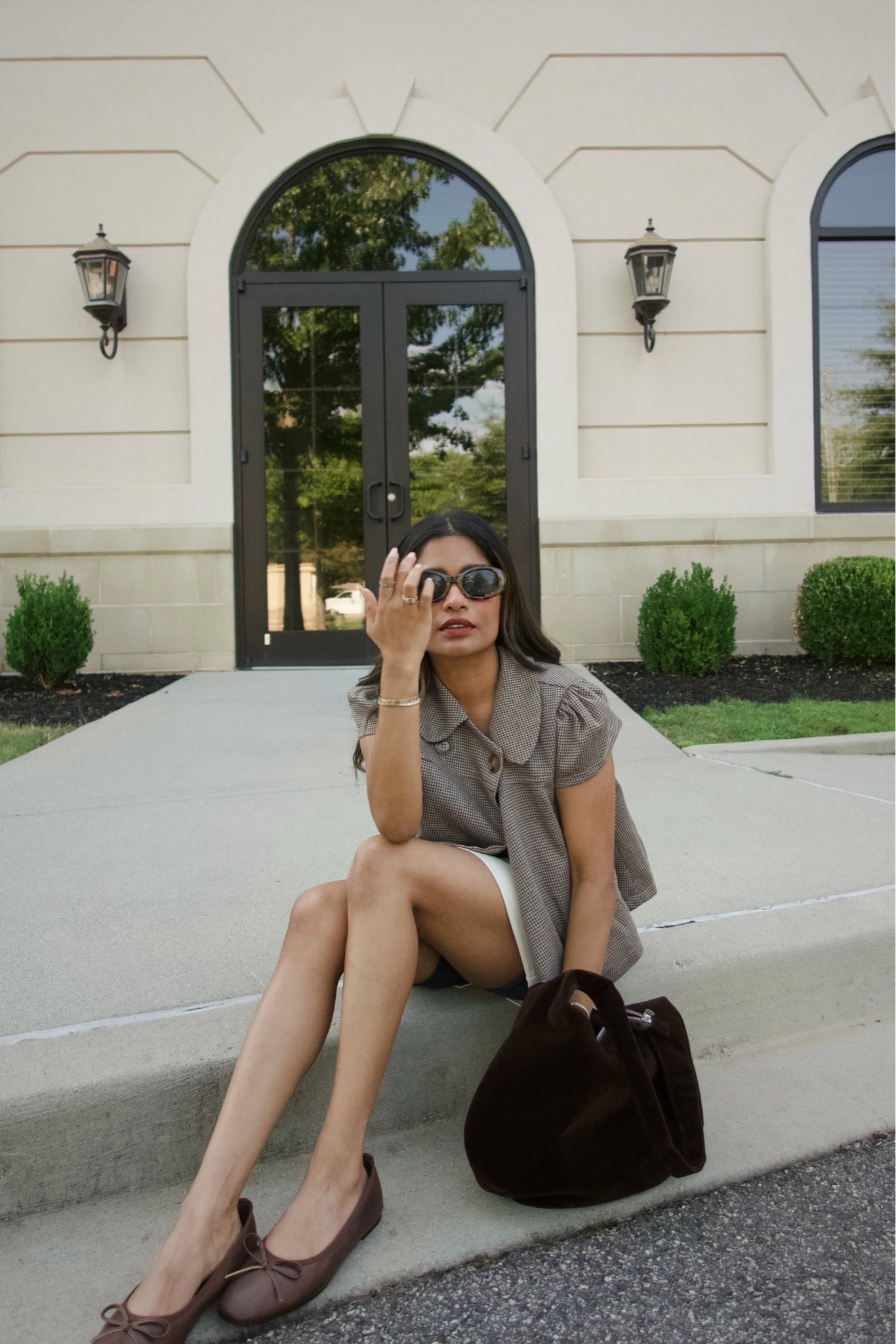 Petite mom outfit for warm fall transition: can swap out skirt for pants. 

Wearing XS in top and US 2 in skirt

#LTKootd #LTKPetite #LTKSeasonal