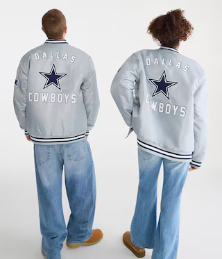 Dallas Cowboys Satin Bomber Jacket | Aeropostale