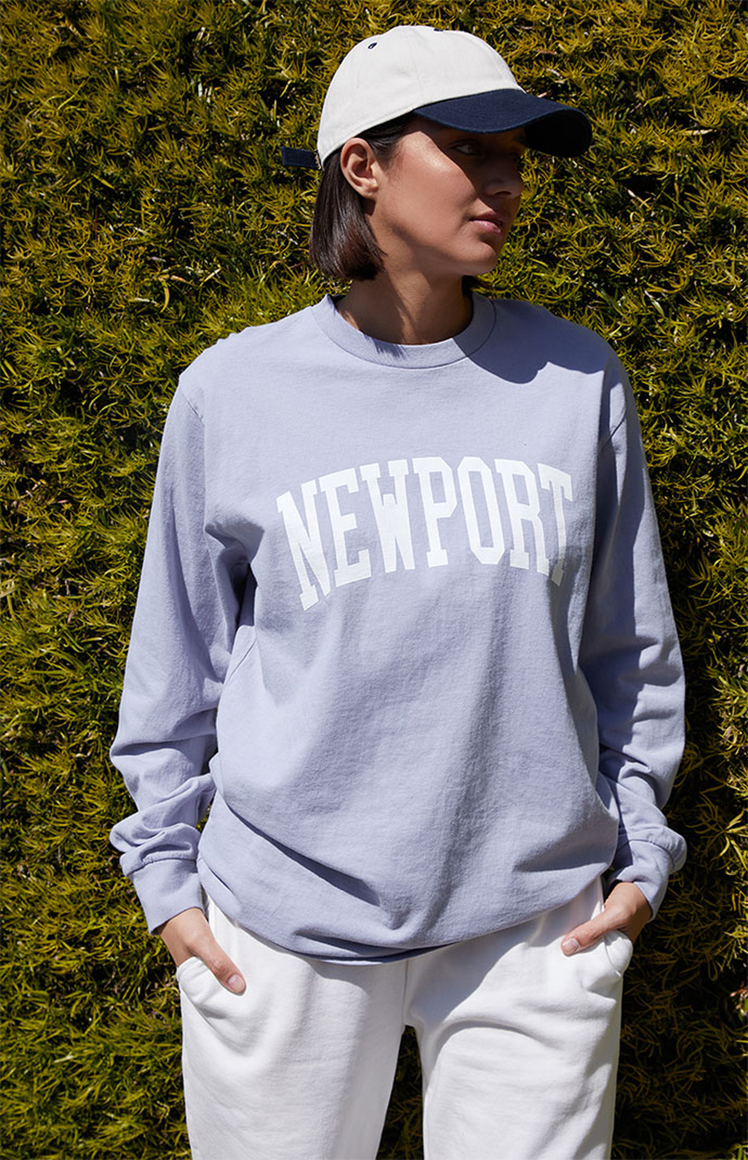 John Galt Light Blue Presley Newport Long Sleeve T-Shirt | PacSun