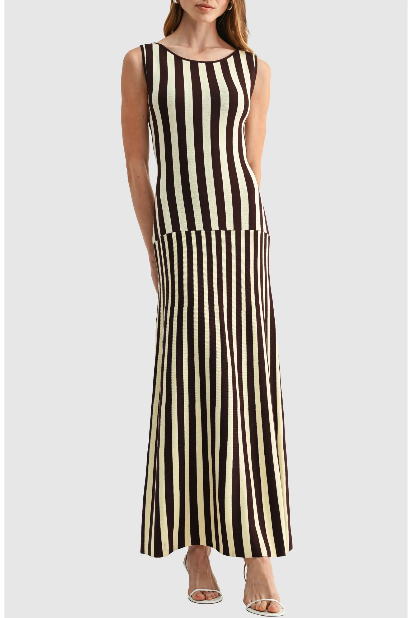 All in Favor Striped Sleeveless Knit Midi Dress (Women) | Nordstrom | Nordstrom