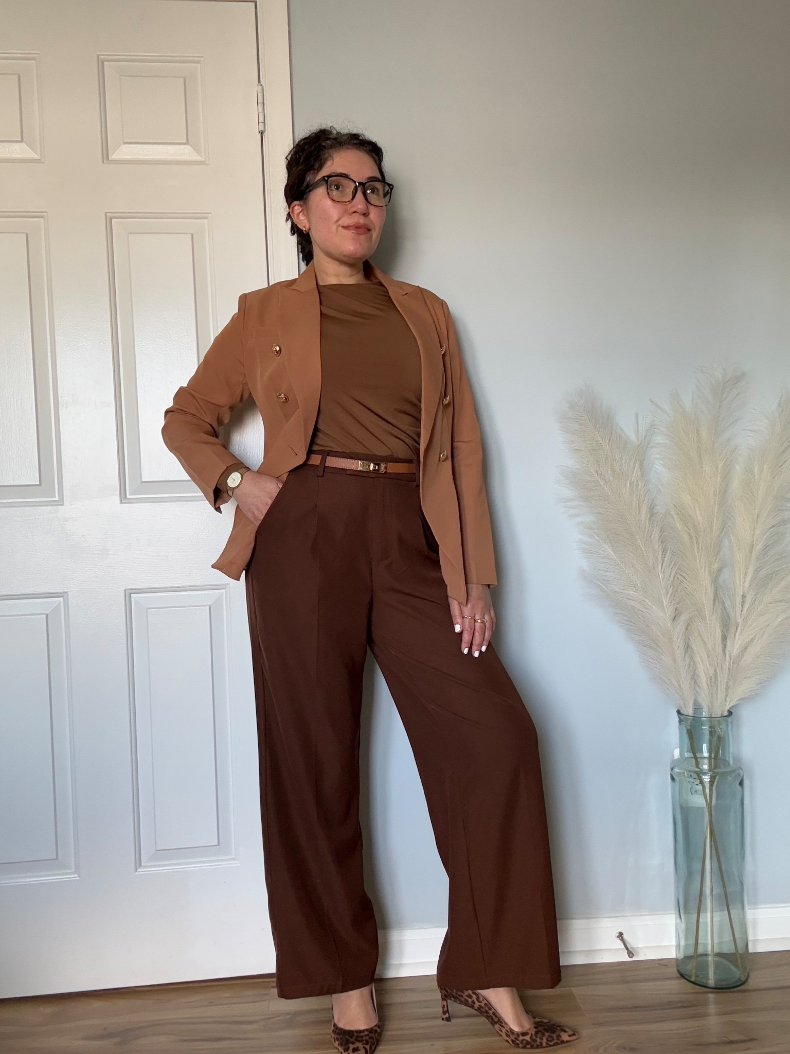 Winter workwear, office outfit, work outfit, brown outfit, brown pants, office style 

#LTKWorkwear #LTKOver40