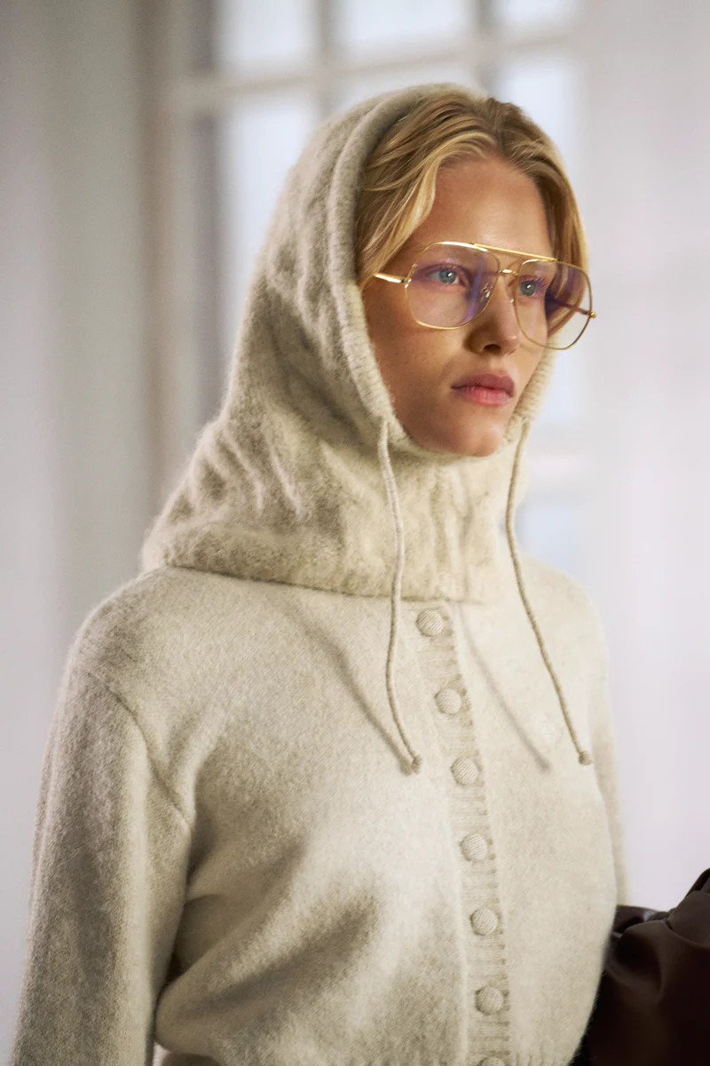 KNITTED SNOOD - OAT | The Couture Club