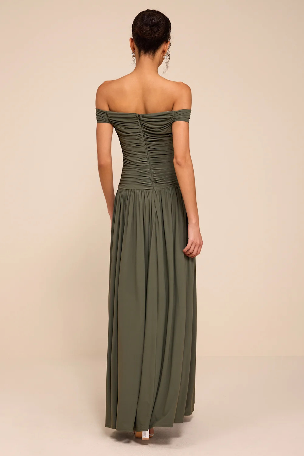 Aniya Olive Jersey Knit Drop Maxi Dress | Lulus