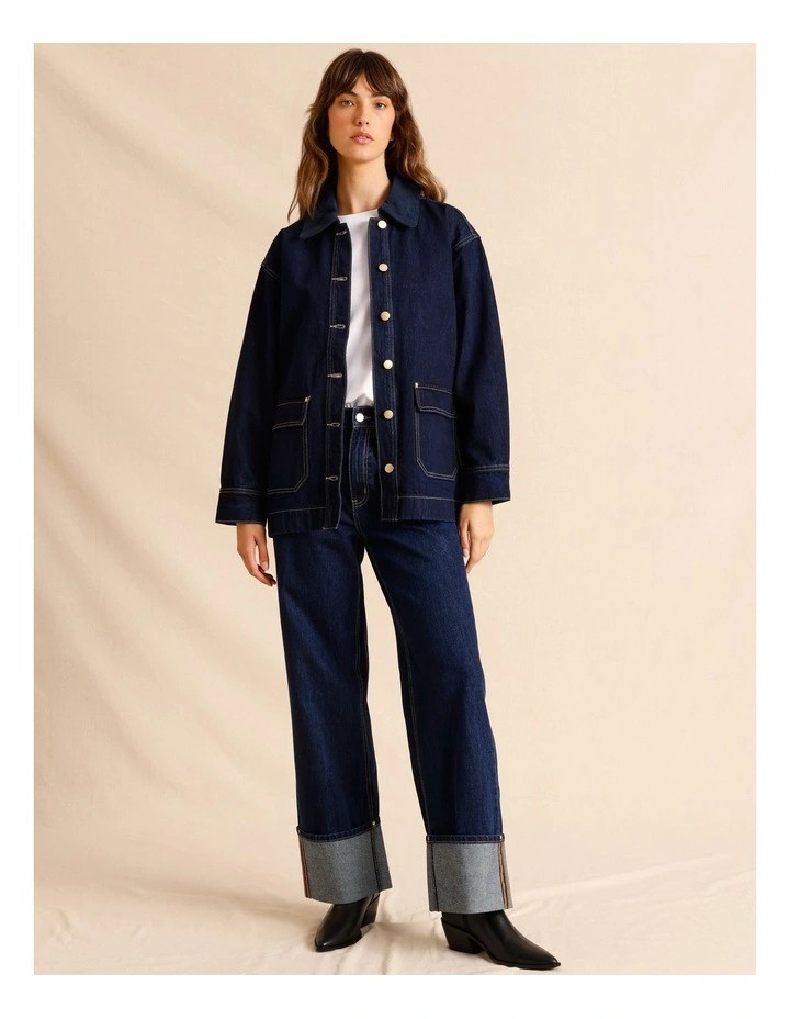 PiperWide Leg Cuff Denim Jean in Indigo | Myer