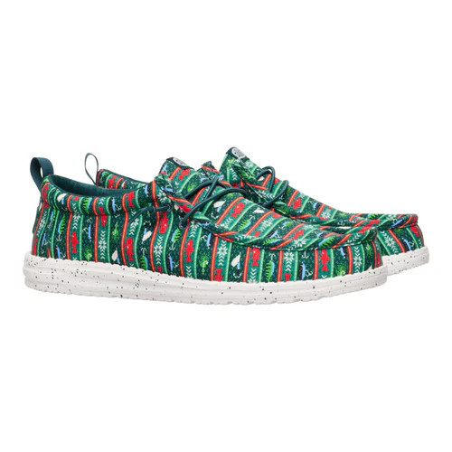 Wally Fishmas Sweater - Pine Green/Multi | HEYDUDE