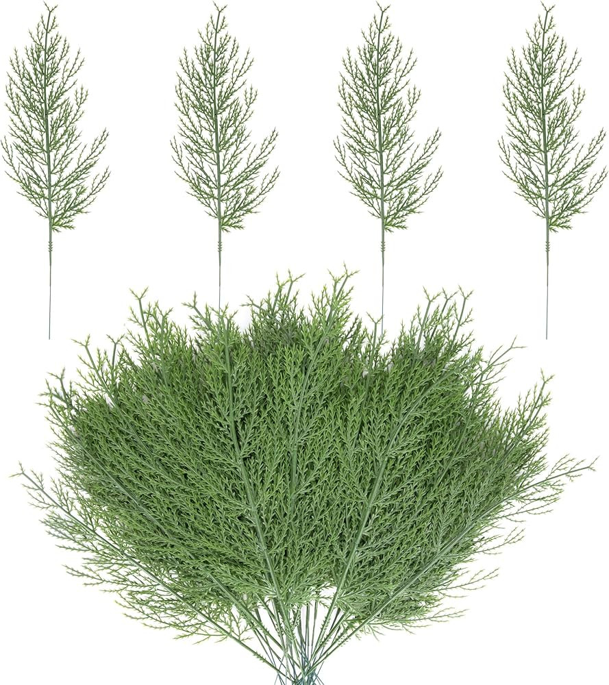 Alpurple 40 PCS Artificial Pine Leaves Branches-13.7 Inches Fake Greenery Pine Sprigs-Faux Picks ... | Amazon (US)