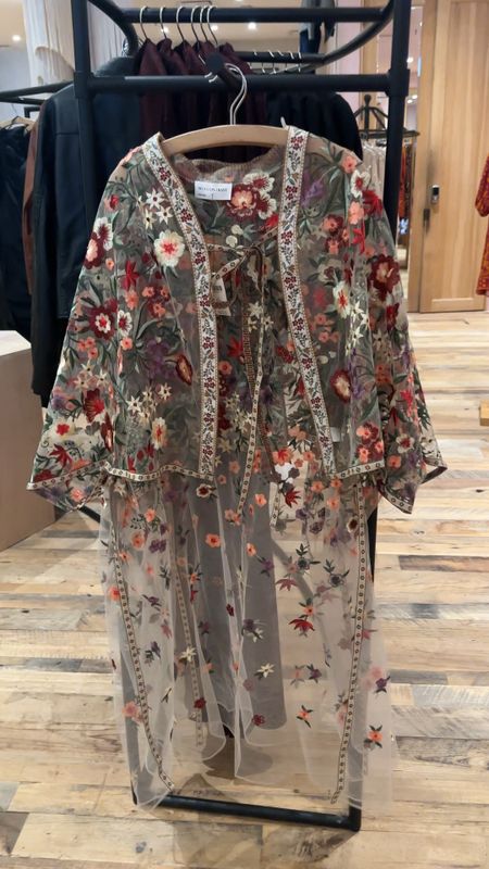 @Anthropologie always has great kimonos, dusters and wraps. This embroidered mesh duster is beautiful and so versatile. 
Wear year round plus the perfect piece to take on vacation. 
#duster #kimono #topper #coverup #embroidery 

#LTKtravel #LTKwedding #LTKover40