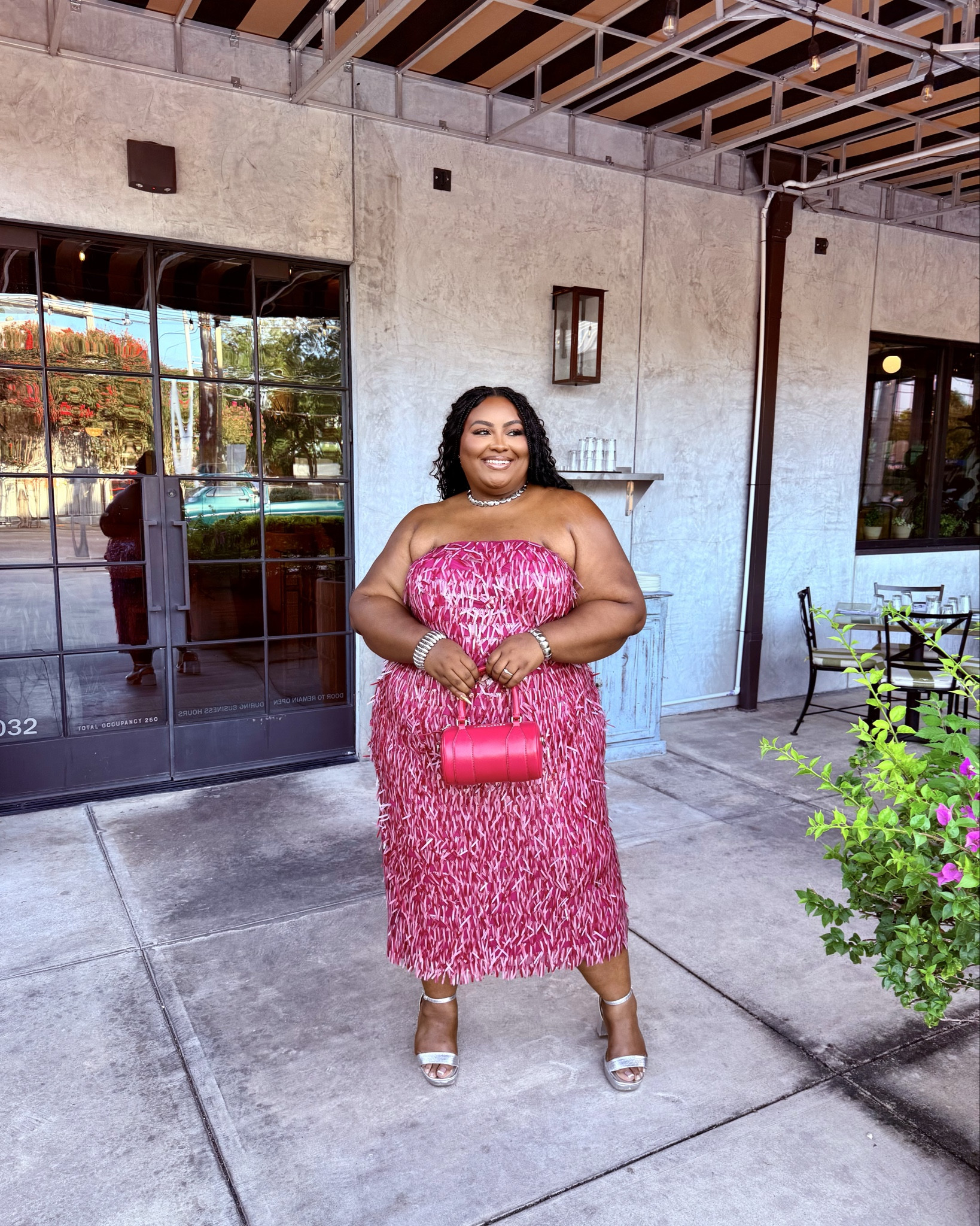 Plus size and mid size babes, come get the dress of your dreams! This dress is the moment. 

I’m wearing a size 24 because it has very little stretch so if you are in between sizes and have wide hips, size up! Also available in a cute top. The fabric is stiff on the outside, but I adjusted quickly.

#LTKMidsize #LTKPlusSize