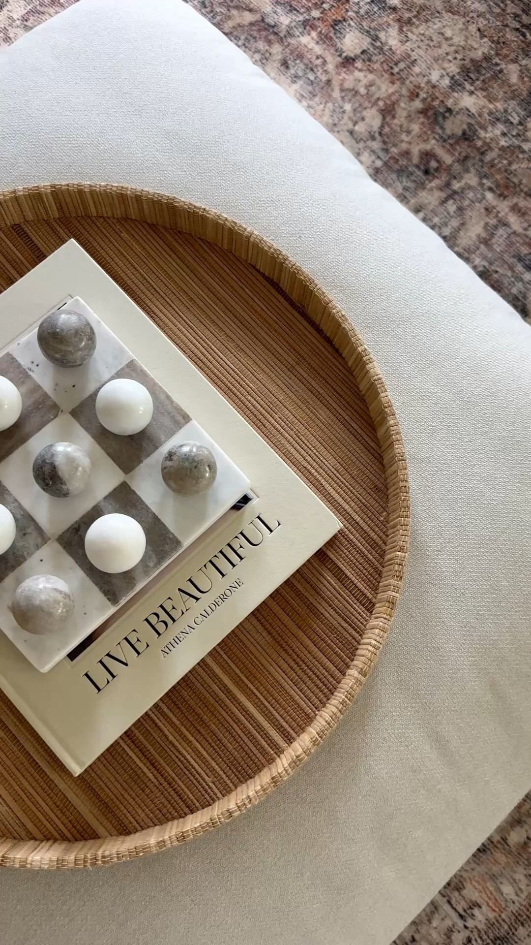 #ad The prettiest marble tic tac toe board. Perfect to display in a living room or game room. @Wayfair 
#wayfairpartner #wayfair #marbletictactoeboard #homedecor #livingroomdecor

#LTKHome
