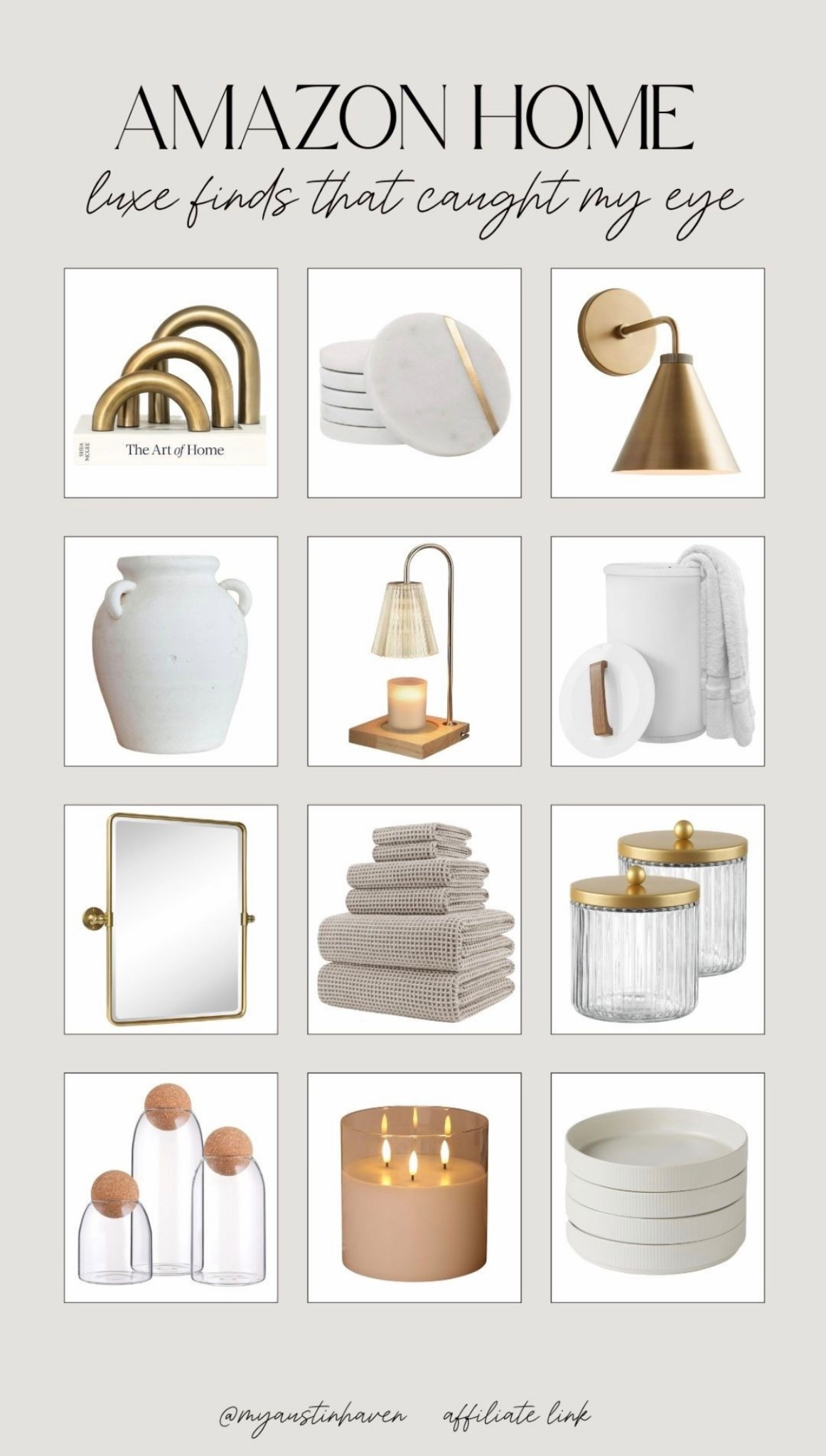 Neutral home decor that stopped my scroll! ✨ 

Timeless textures, warm brass accents and elevated Amazon finds that look far more expensive than they are. Perfect for a soft, modern home refresh.


Amazon home decor, neutral home decor, modern organic decor, luxe home finds, warm neutral decor, minimalist home style, amazon decor finds, brass home accents, neutral bathroom decor, neutral living room decor, elevated home style, aesthetic home finds. 

 

#LTKdayinmylife #LTKHome