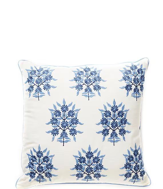 Catherine Embroidered Floral Square Pillow | Dillard's