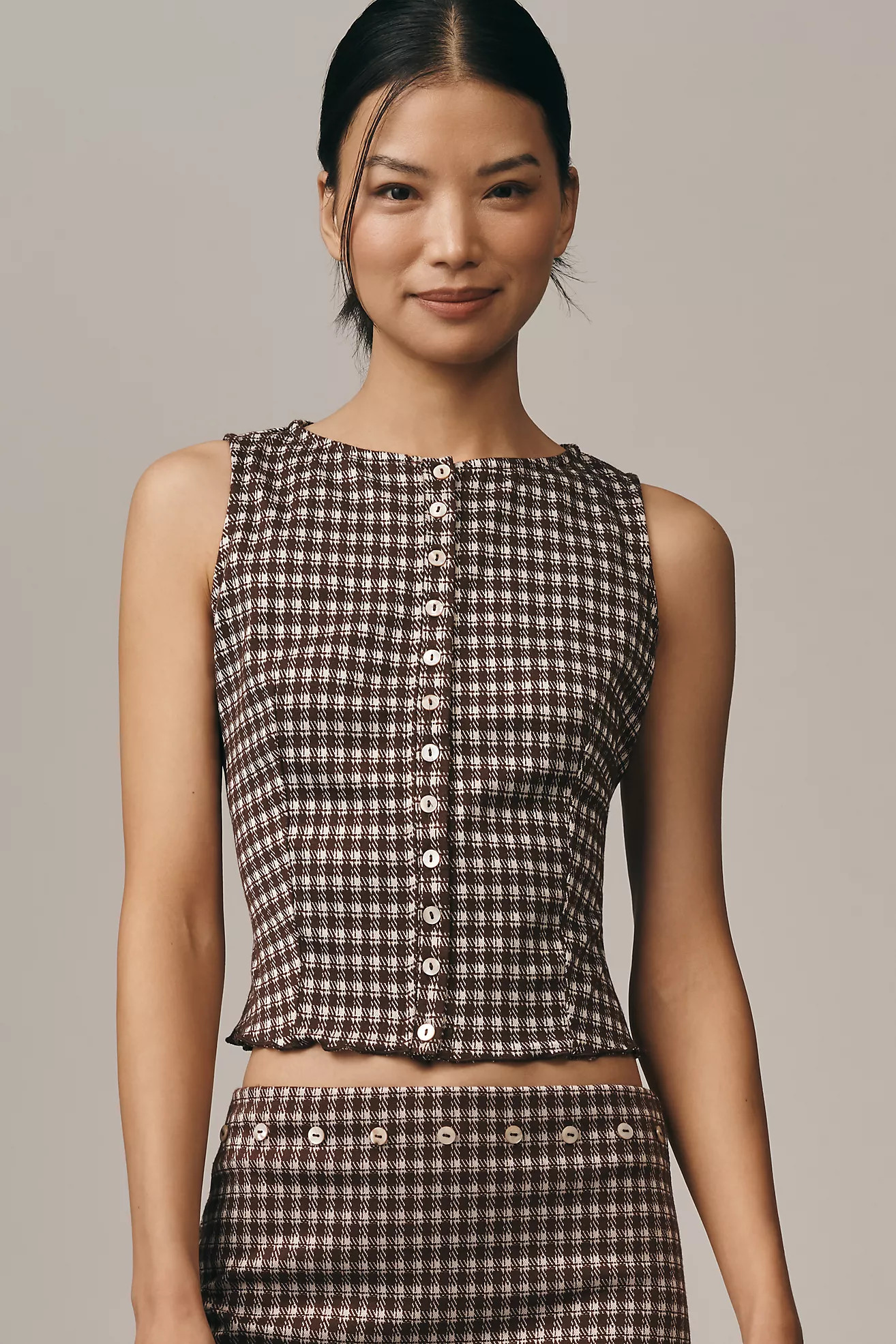 Lisa Says Gah Summer Knit Button-Front Tank Top | Anthropologie (US)