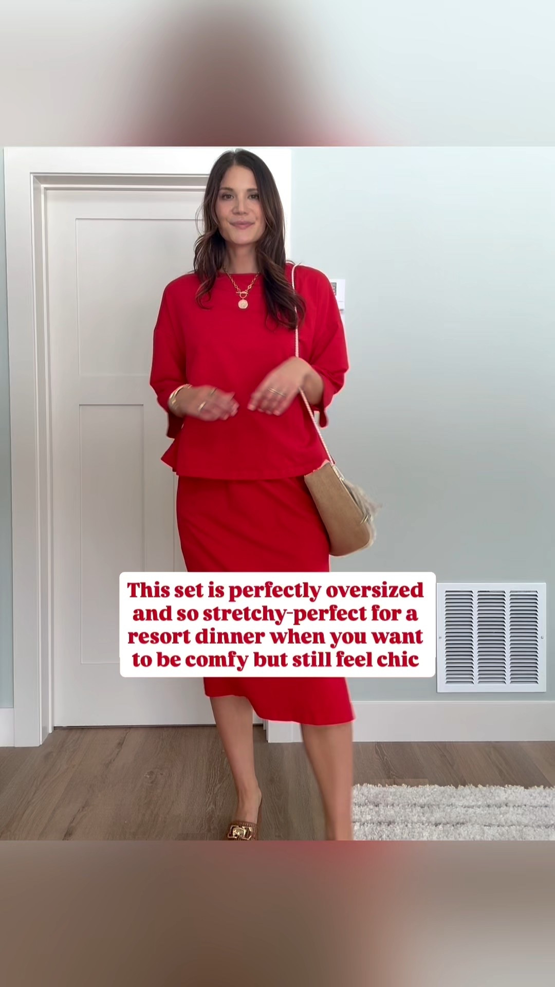 Such a comfortable but elevated matching set! You could wear these pieces separately or as a chic comfy set! Wearing a size large and it definitely is roomy! 

Matching set resort wear swimsuit cover up skirt set midi skirt tall girl approved matching set tall finds Stang and co 

#LTKValentine #LTKTall #LTKSeasonal