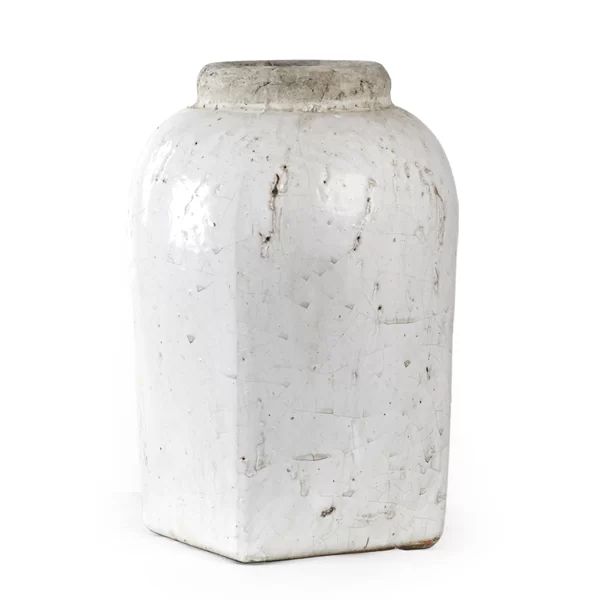 White Indoor / Outdoor Stoneware Table Vase | Wayfair North America