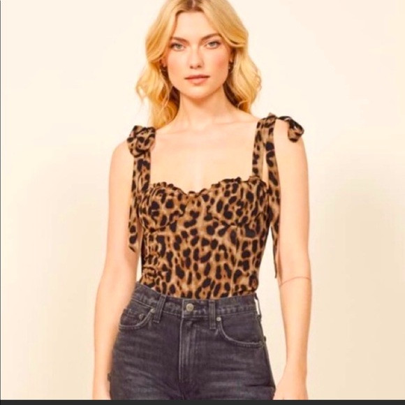 Reformation Blanca Top in Leopard | Poshmark
