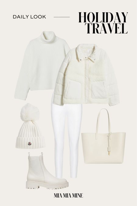 Holiday travel outfit / casual weekend outfit 
White puffer coat from Nordstrom
Sam Edelman lug sole boots on sale 
Commando white leather leggings on sale 
Moncler beanie
Apres ski chic 

#LTKsalealert #LTKfindsunder100 #LTKSeasonal
