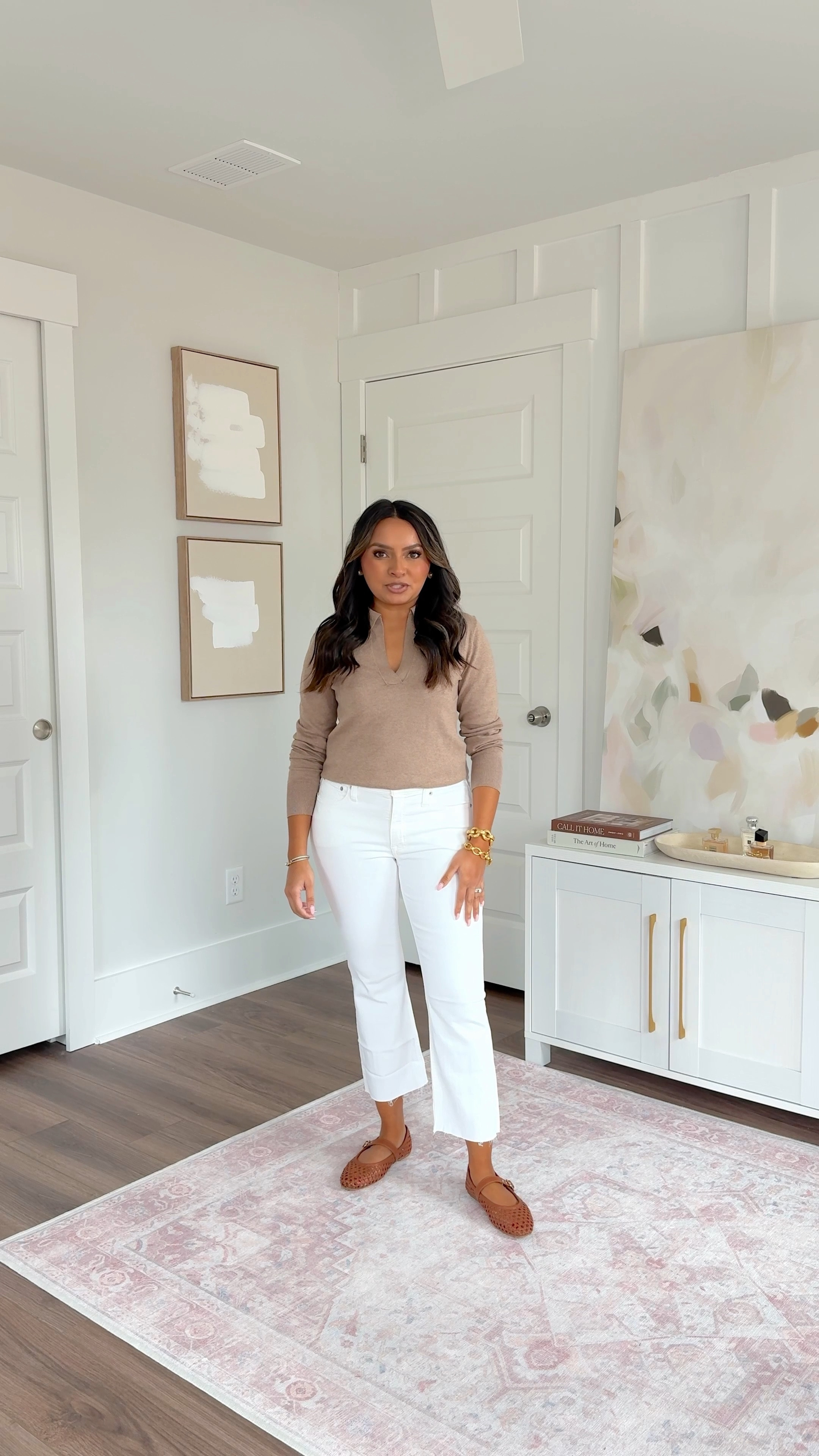 Tan sweater size xxs TTS
White jeans size 27 petite - I sized up a size for room in the waist
Brown sandals size 5.5 TTS


Comment SHOP below to receive a DM with the link to shop this post on my LTK ⬇ https://liketk.it/55EwJ #ltkpetite #ltksalealert #ltkstyletip

#LTKStyleTip #LTKPetite #LTKSaleAlert