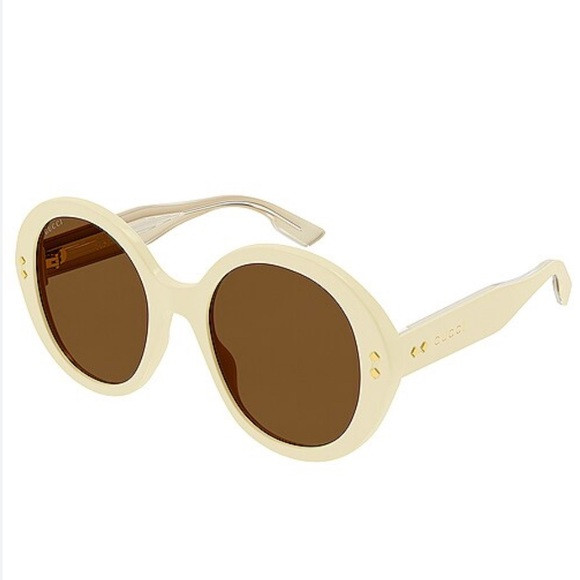 NEW! Gucci Women’s 54MM Nouvelle Vague Round Sunglasses in Shiny Butter $515 | Poshmark