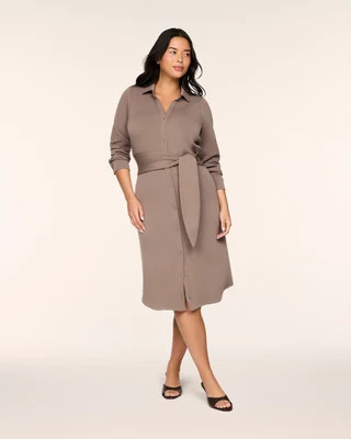 SPANX AirEssentials® Tie-Waist Midi Shirt Dress | Spanx