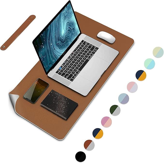 Yikda Leather Mouse pad Desk mat, Microfiber Leather Desk pad Large Mouse pad, Waterproof Desk Ma... | Amazon (US)