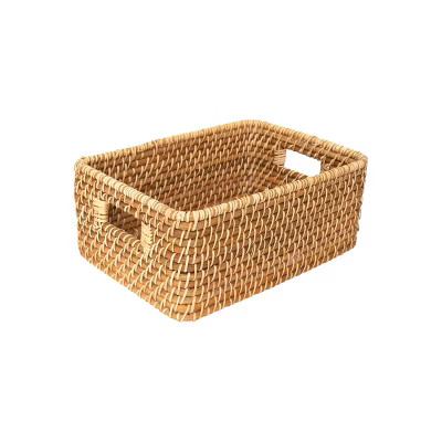 WeThinkStorage Hand-Woven Rattan Storage Basket | Target