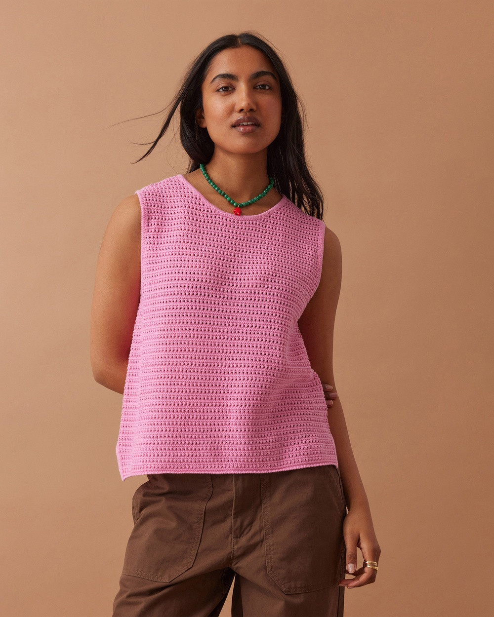 Ceres Life - Margot Mesh Knit Tank - T-Shirts & Singlets (HIBISCUS PINK) Margot Mesh Knit Tank | THE ICONIC (AU & NZ)