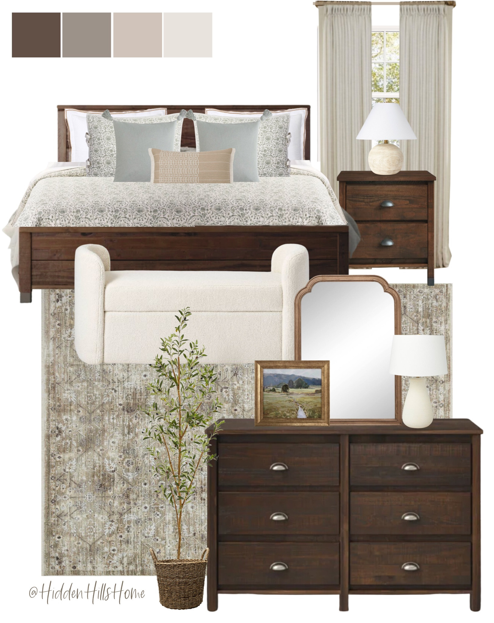 Bedroom decor with dark brown furniture, primary bedroom decor ideas, home decor #bedroom 

#LTKsalealert #LTKhome