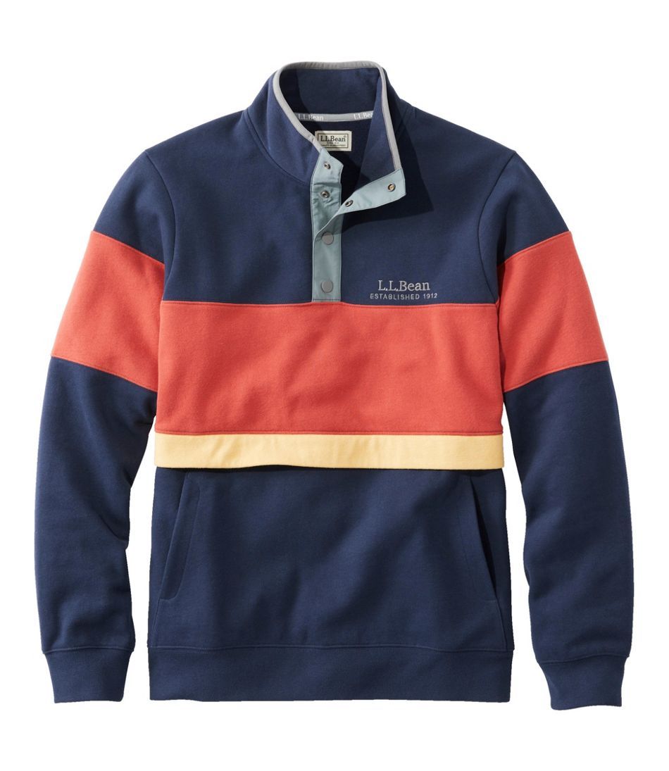 Men's L.L.Bean 1912 Sweatshirt, Anorak, Colorblock | L.L. Bean