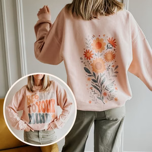 Be Kind Front + Back Crewneck | Mountain Moverz