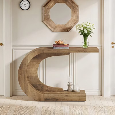 MAYEERTY Elegant C-Shape Hallway Table, Multi-Use Console/Sofa/Entryway Accent Table | Target