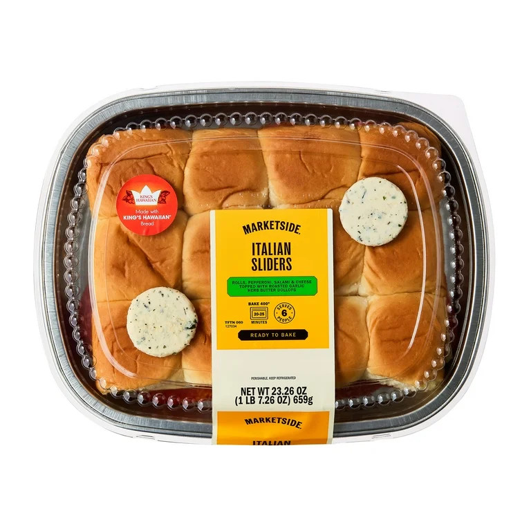 Marketside Ready to Bake Italian Sliders, 23.26 oz, 12 Count (Refrigerated) | Walmart (US)