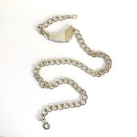 Vintage 90S Guess Silver-Tone Chain Link Belt | Etsy (US)