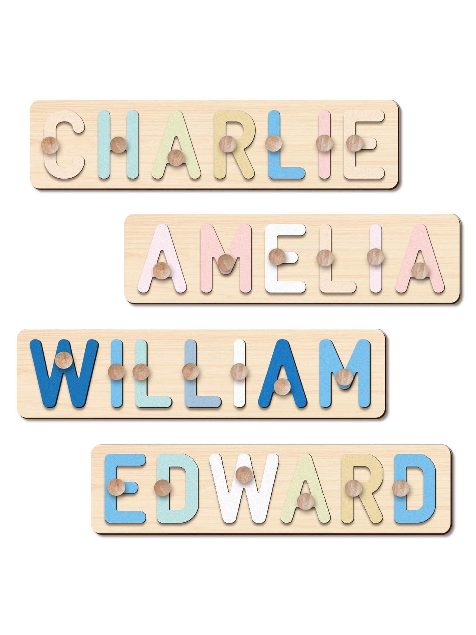 Montessori Toddler Toys,First Christmas Gift,Baby Name Puzzle,Wooden Alphabet Puzzle,3D Alphabet... | SHEIN