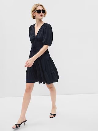 Tie-Front Tiered Mini Dress | Gap (US)