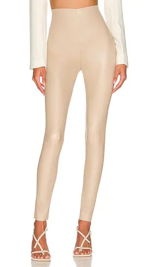 Faux Leather Legging in Sand | Revolve Clothing (Global)