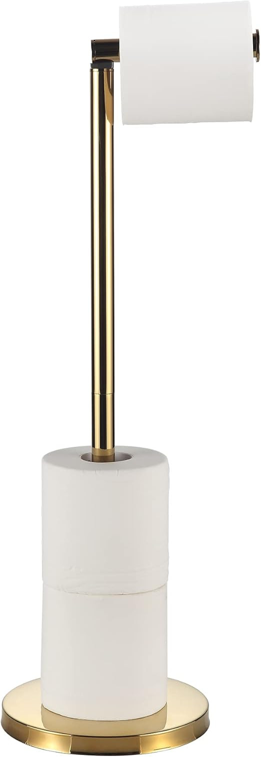 LBSYSLB Toilet Paper Holder Stand,Gold Toilet Paper Holder,Free Standing Toilet Paper Holder SUS ... | Amazon (US)