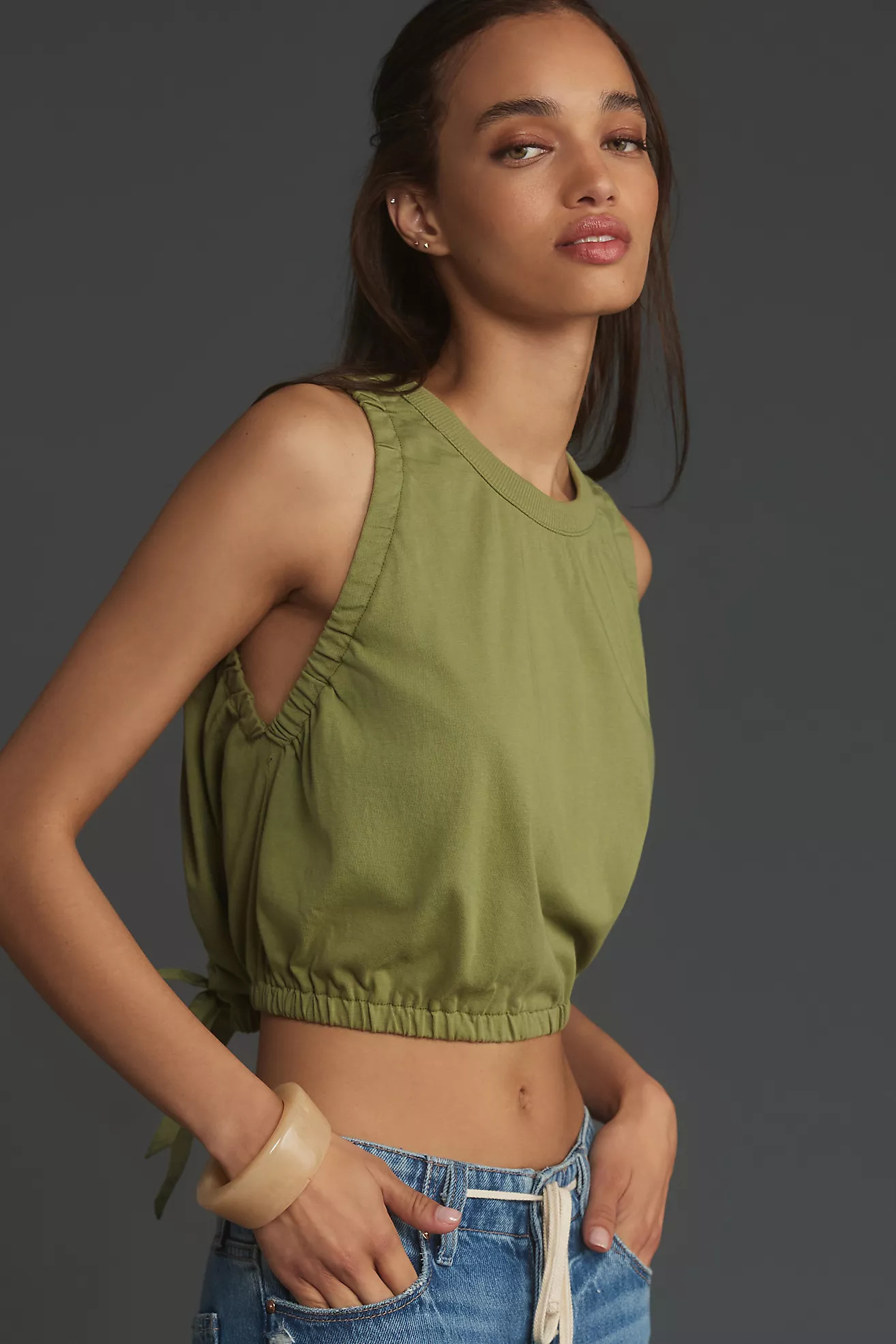 Pilcro Elasticized Shell Tank | Anthropologie (US)