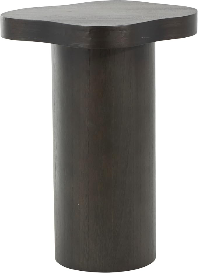 Deco 79 Wood Side End Accent Table Pedestal End Table with Rounded Square Top, Side Table 15" x 1... | Amazon (US)