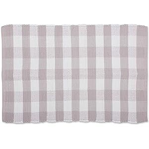 DII Buffalo Check Collection Hand Dyed Reversible Chindi Rug, 26x40, Dusty Lilac | Amazon (US)