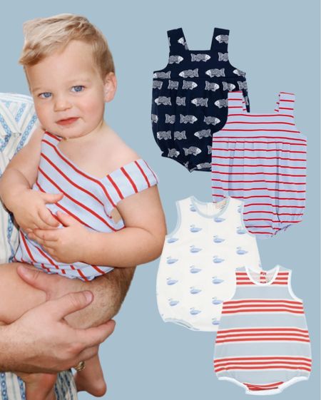 Favorite baby boy summer play bubbles! They run true to size - grabbed a few for my 18 month old and my newborn. Easy to dress up or down and so soft! 



#LTKBump #LTKFamily #LTKBaby