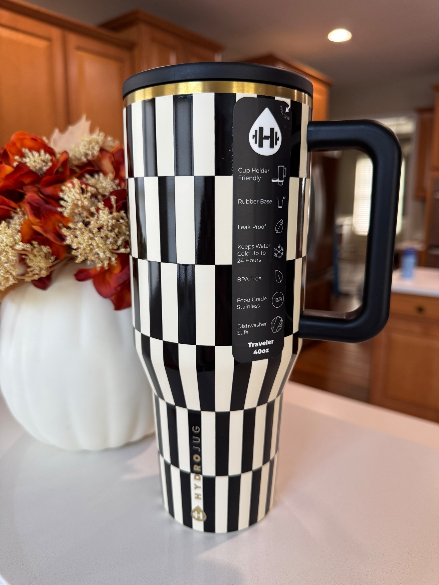 Only the cutest print ever for my first hydrojug 🖤 This is in Black Tie and comes in several tumbler styles! 

#LTKHalloween #LTKTravel #LTKFindsUnder50