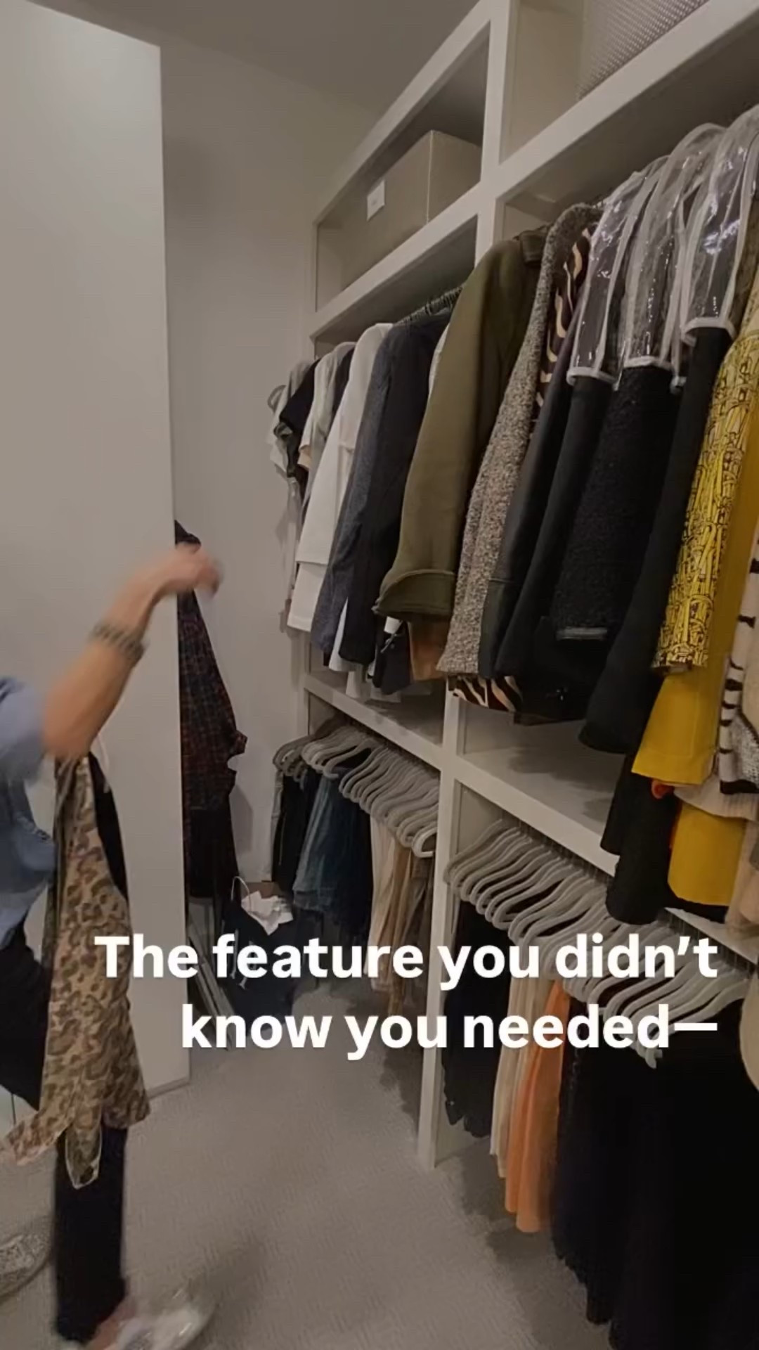 It’s not just a hook — it’s a small detail that solves a real problem. 

Some might see it as extra. We see it as essential. 

Whether it’s hanging tomorrow’s outfit, airing out dry cleaning, or creating space for longer pieces, this little feature brings big function. 

That’s what professional organizing is really about: 
- Noticing what’s not working 
- Thinking differently about the space 
- Adding small solutions that make daily life smoother It’s not just about where things go — it’s about how the space serves you. 

#ProfessionalOrganizer #ClosetOrganization #OrganizedLiving #IntentionalSpaces #ClosetDetails #StorageSolutions #DeclutterWithPurpose

#LTKFamily #LTKHome
