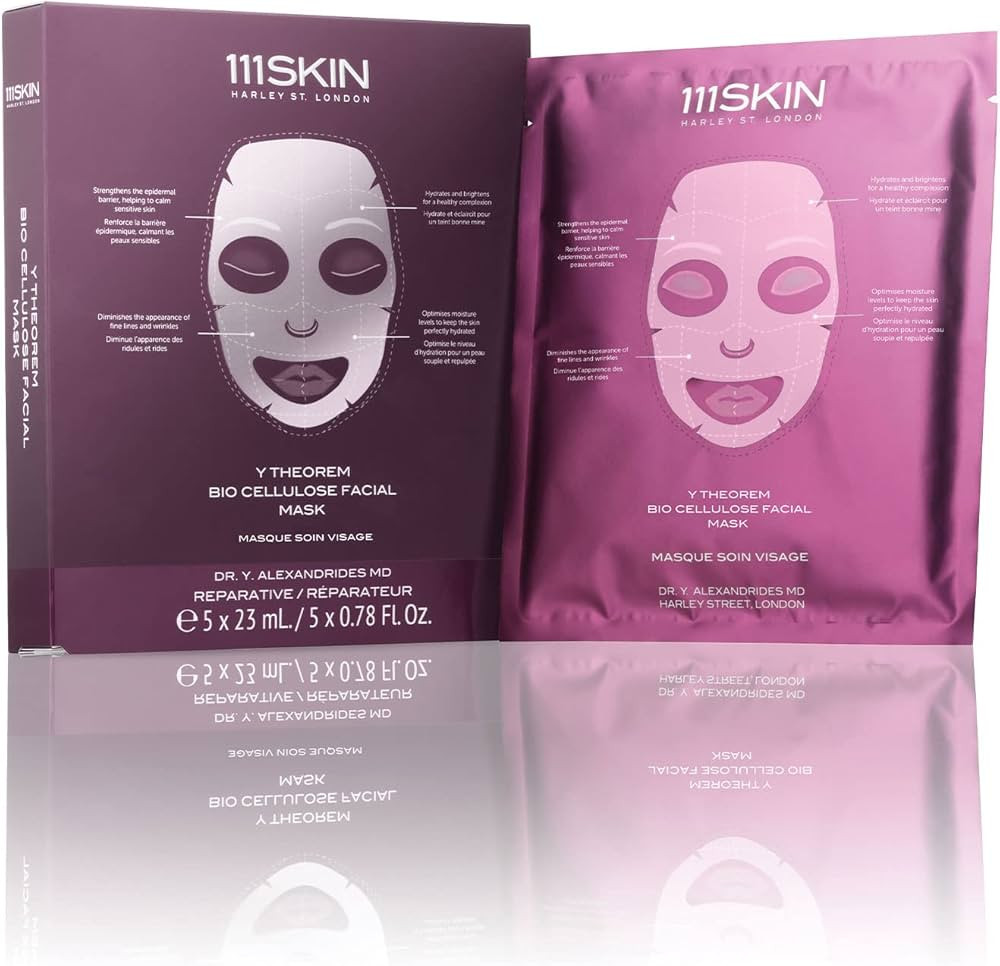 111SKIN Y Theorem Bio Cellulose Facial Mask | Repair, Rest & Rejuvenate Skin | Set of 5 (0.78 oz ... | Amazon (US)