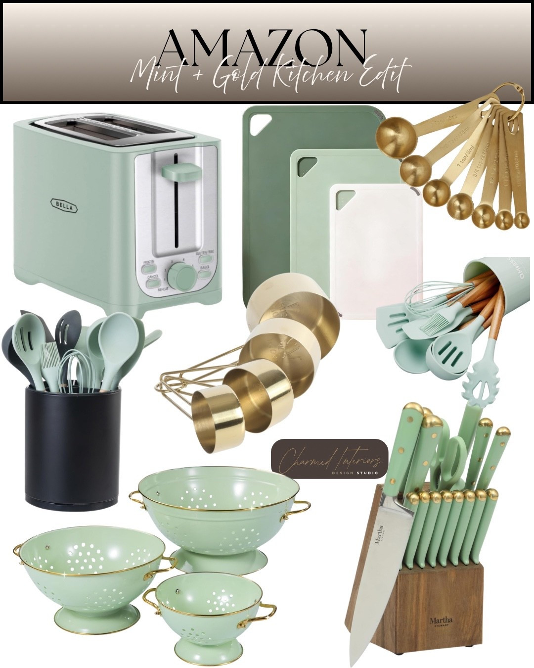 Mint & Gold Kitchen Edit
#styledbycharmed #homedecor #amazonfinds

#LTKHome #LTKSaleAlert