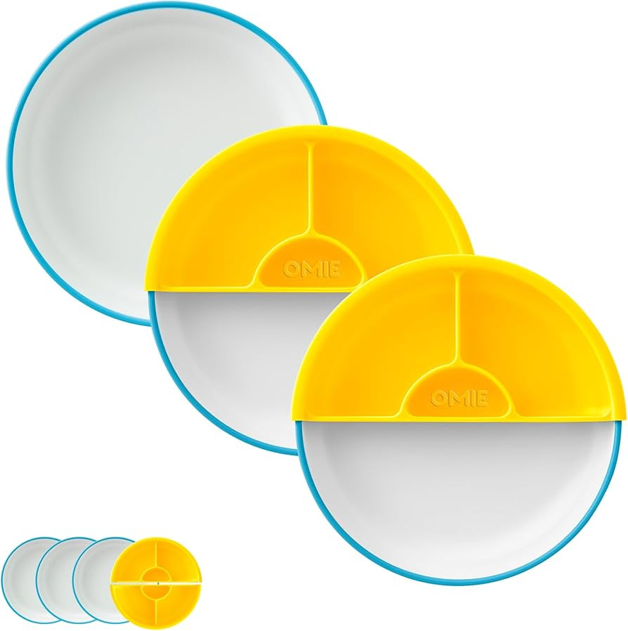 Omie® Easy Scoop Plates for Kids | Unique Design Helps Food Fall into the Spoon, Not on the Tabl... | Amazon (US)