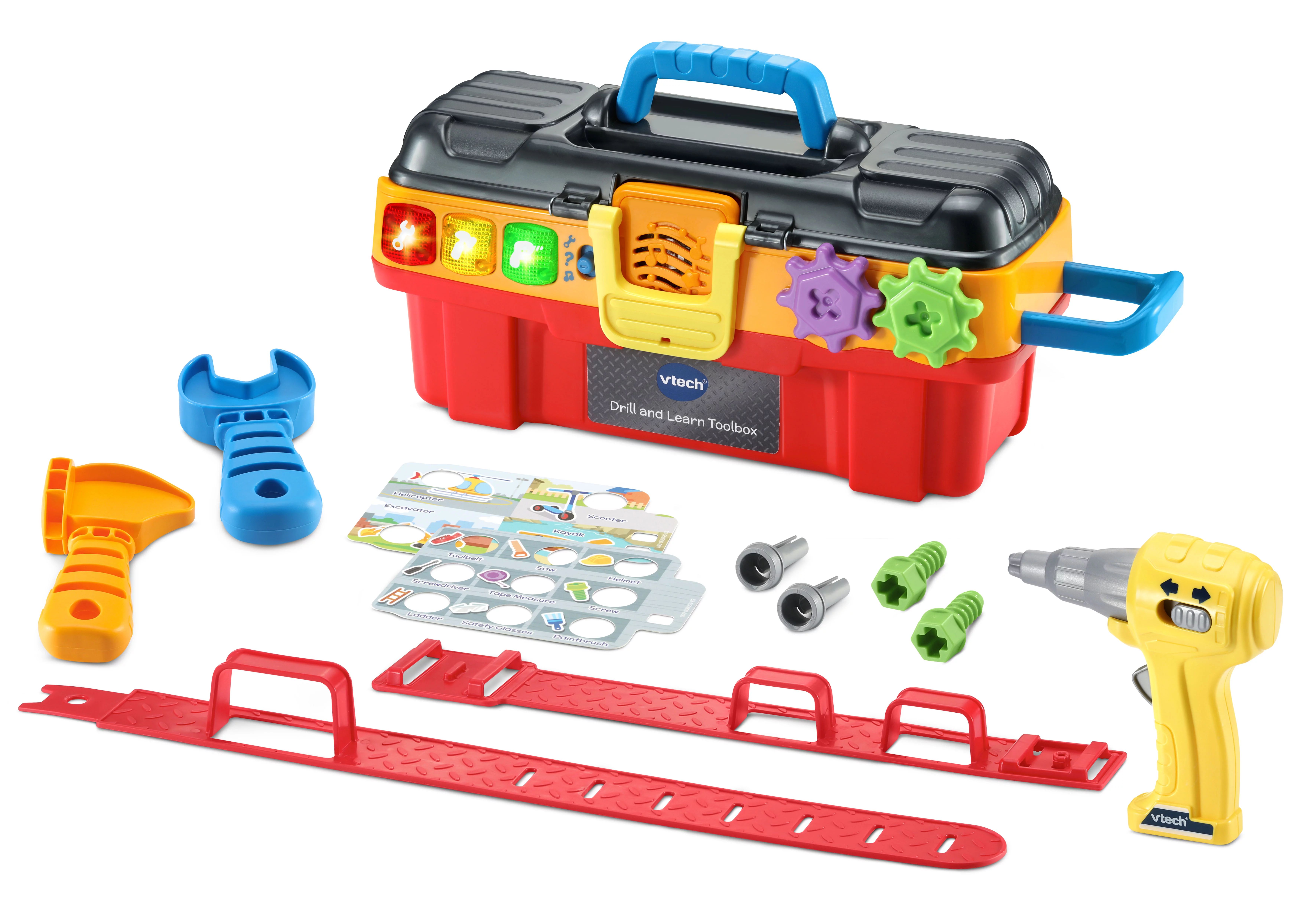 VTech Drill and Learn Toolbox Pro With Tool Belt, Tools, Project Cards | Walmart (US)